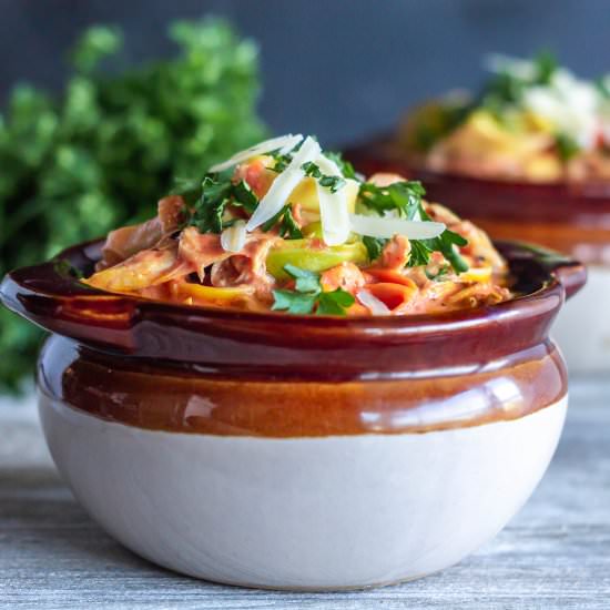 Chicken Tomato Tortellini Soup