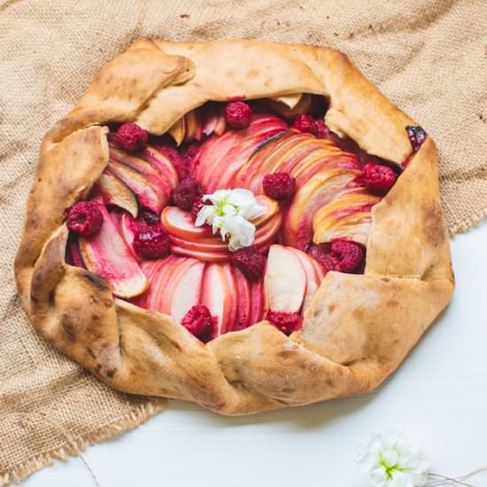 Apple & Raspberry Vegan Galette