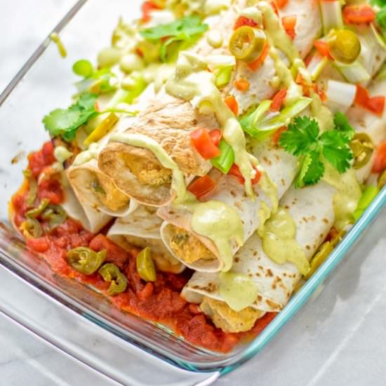 Green Chili Enchiladas