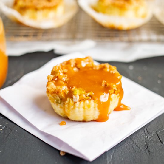 Mini Caramel Apple Cheesecakes