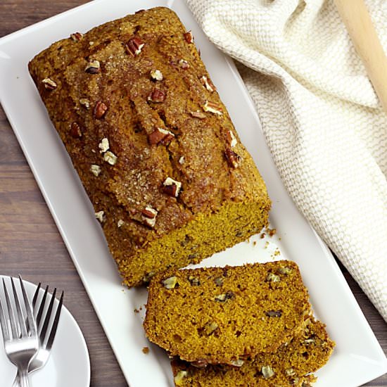 Pumpkin Pecan Quick Bread