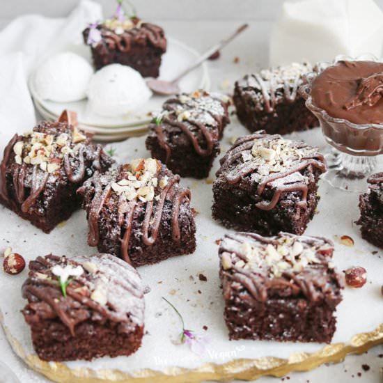 Vegan Nutella Brownies