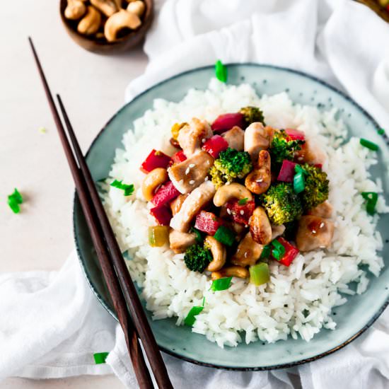 Sheet Pan Dinner – Cashew Chicken