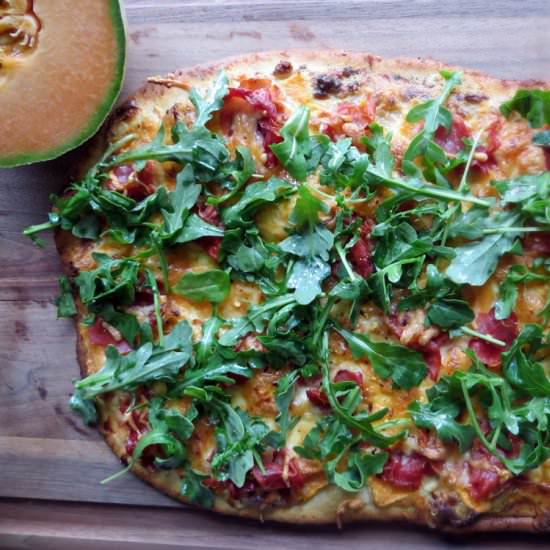 Cantaloupe and Prosciutto Pizza