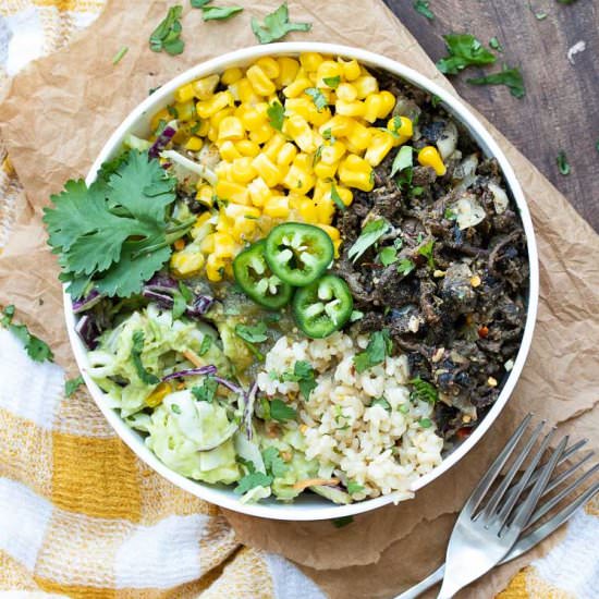 Vegan Carnitas Burrito Bowl