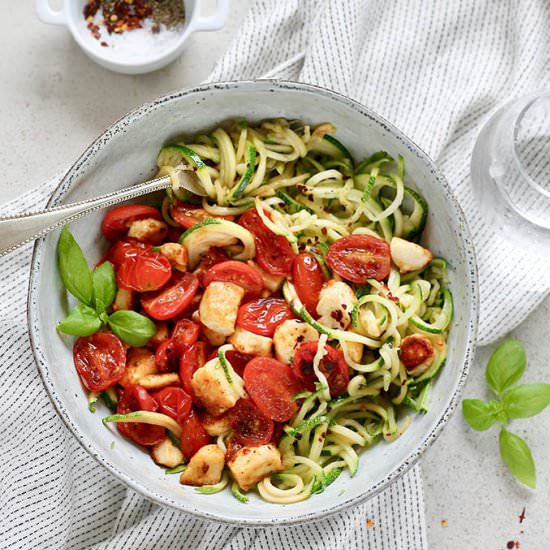 Warm Zucchini Noodle Salad