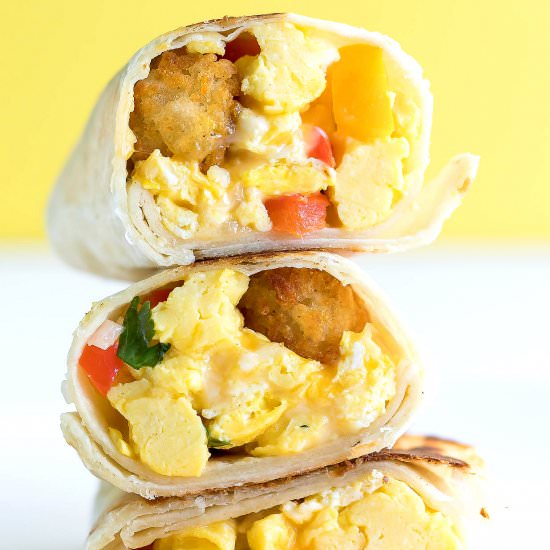 Vegetarian Breakfast Burritos