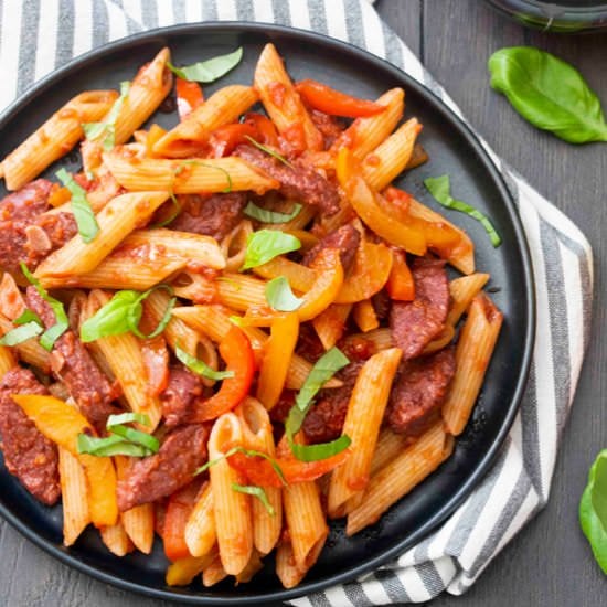 Pasta with Sausage and Peppers