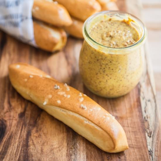 Soft  Pretzel Rods w/ Beer Mustard