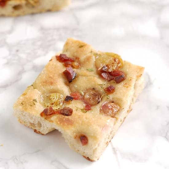 Sourdough Focaccia w/Pickled Grapes
