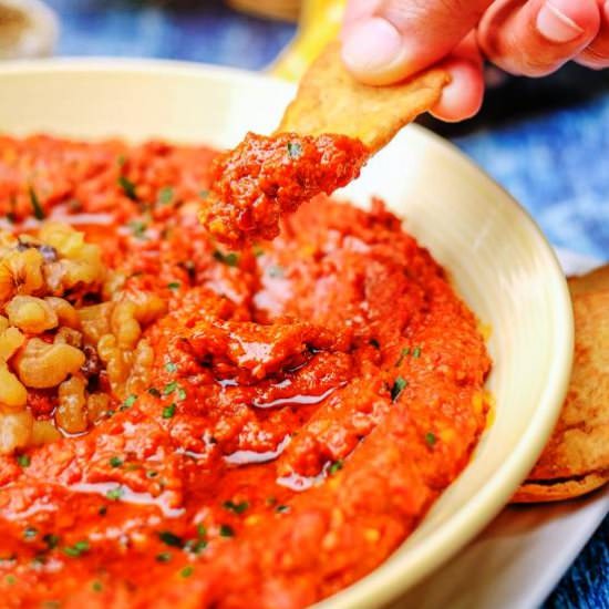 MUHAMMARA (ROASTED RED PEPPER DIP)