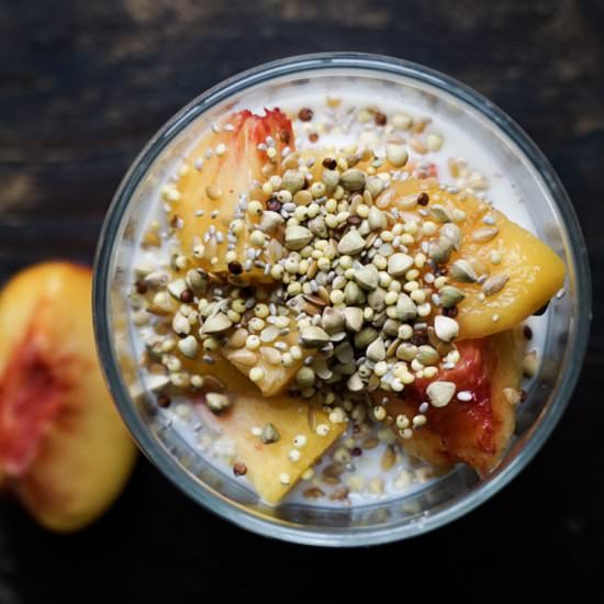 Peaches and Cream Overnight Oats