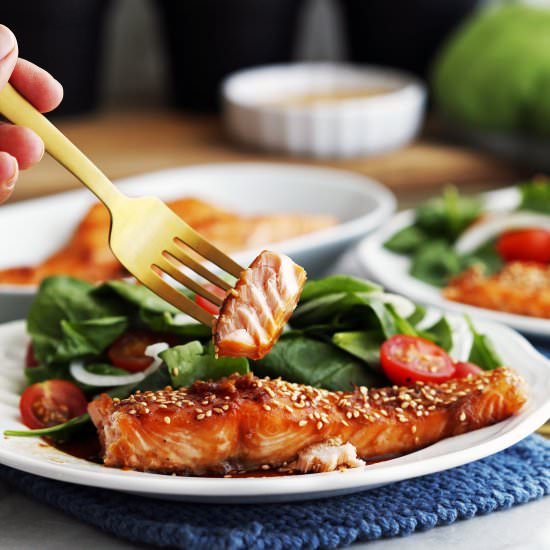Maple-Soy Baked Salmon