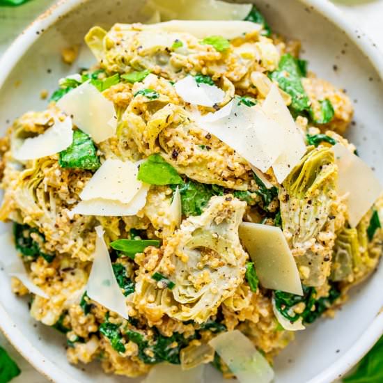 Spinach & Artichoke Quinoa Salad