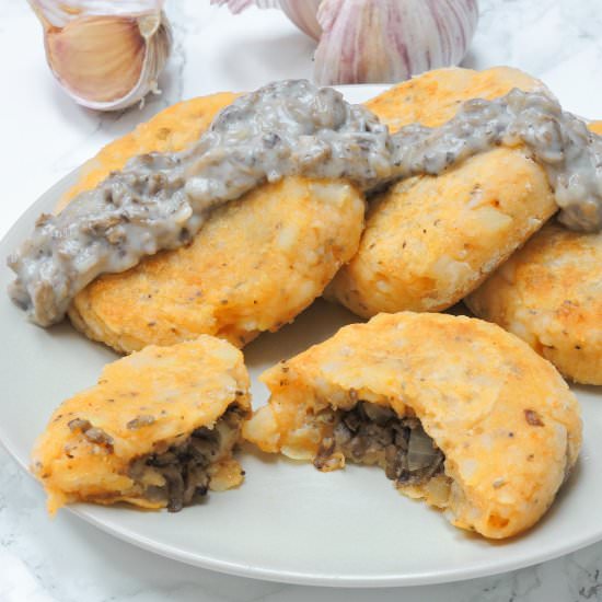 Potato Cutlets with Mushrooms