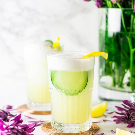 Cucumber-Lavender Gin Fizz