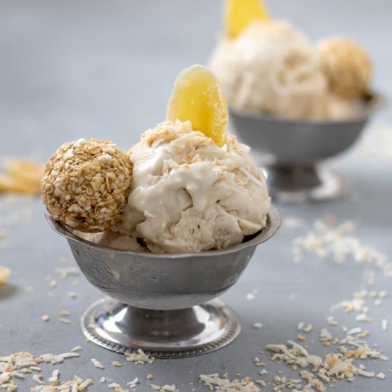 Double Coconut and Ginger Ice Cream