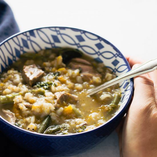 Slow Cooker Beef & Barley Soup