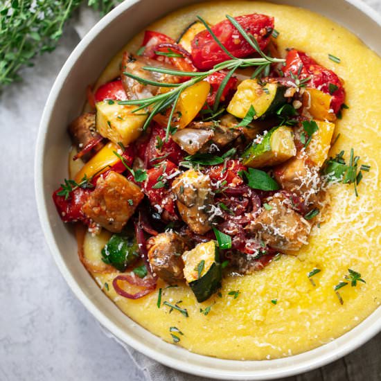 Parmesan Polenta and Vegetables