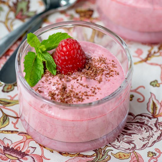 Raspberry Mascarpone Pudding