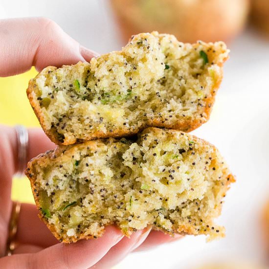 ZUCCHINI LEMON POPPY SEED MUFFINS