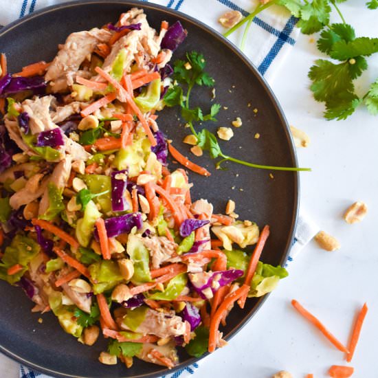 Spicy Thai Peanut Chicken Slaw