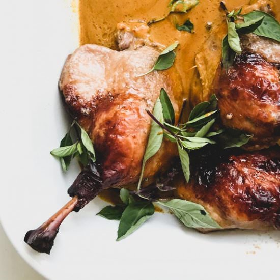Coconut Milk Confit Duck Leg Curry
