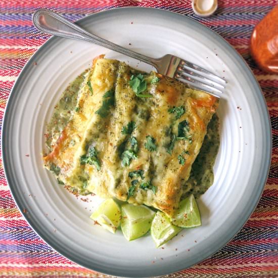 Green Chicken Enchiladas