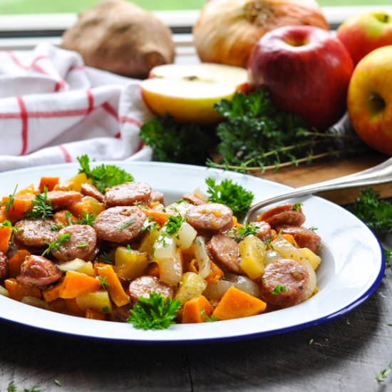 Sausage, Apples & Sweet Potatoes