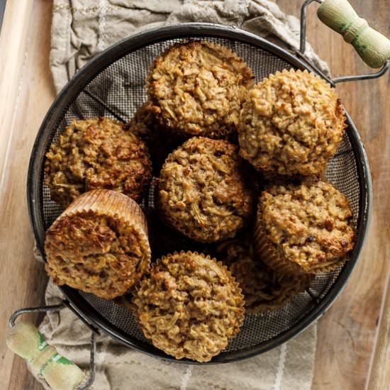 Healthy Apple Muffins with Oats