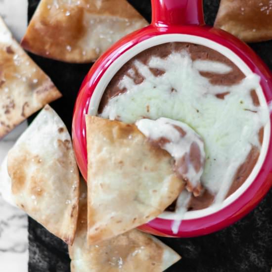 Slow Cooker Cheesy Bean Dip