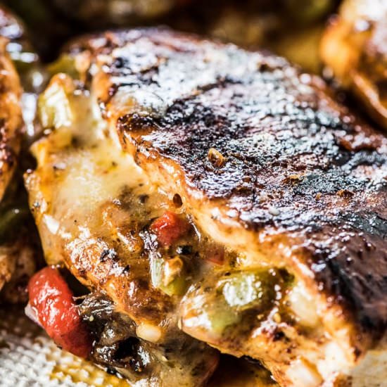 Cheesy Fajita Stuffed Chicken