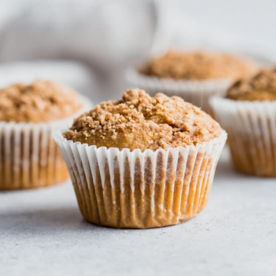Vegan coffee cake streusel muffins