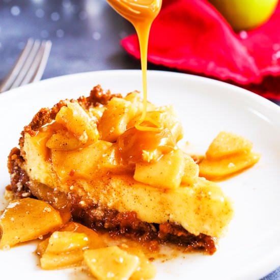 Salted Caramel Apple Cheesecake