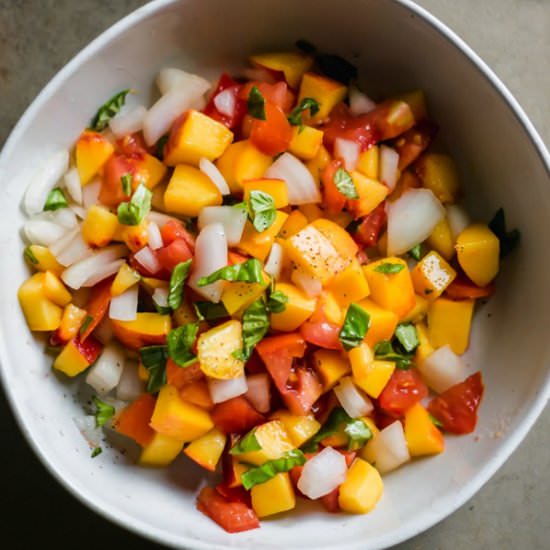 Small-Batch Peach Salsa