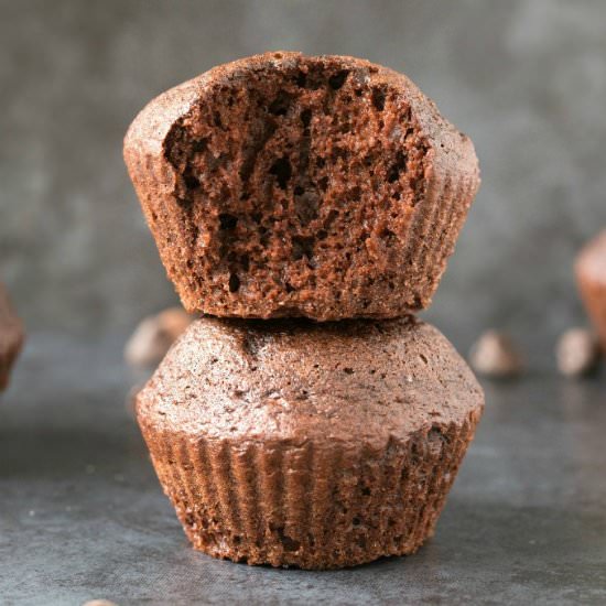 Flourless Chocolate Pumpkin Muffins