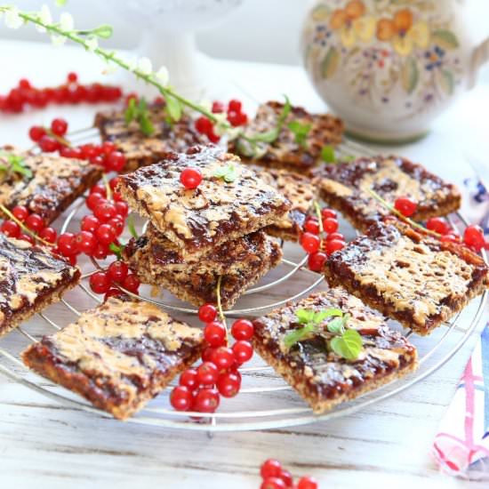 Peanut Butter Red Currant Bars