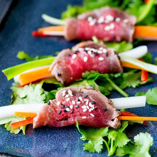 Japanese Beef Tataki Rolls