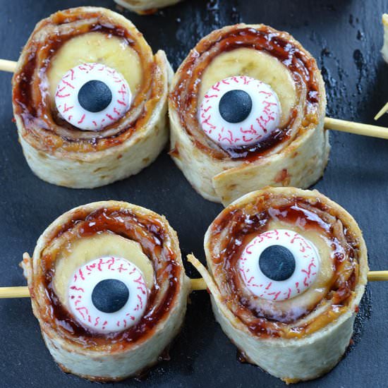 Halloween Banana Sushi Rolls