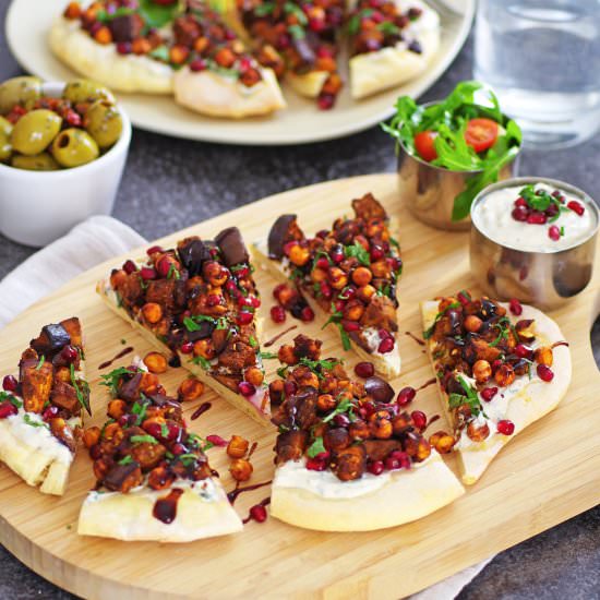 Spiced Aubergine Flatbread