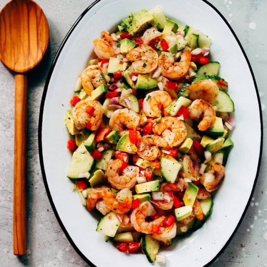 Shrimp Avocado Cucumber Salad