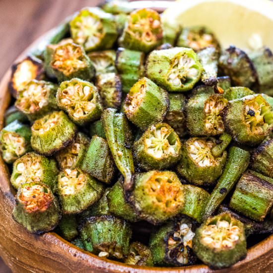 EASY BAKED OKRA