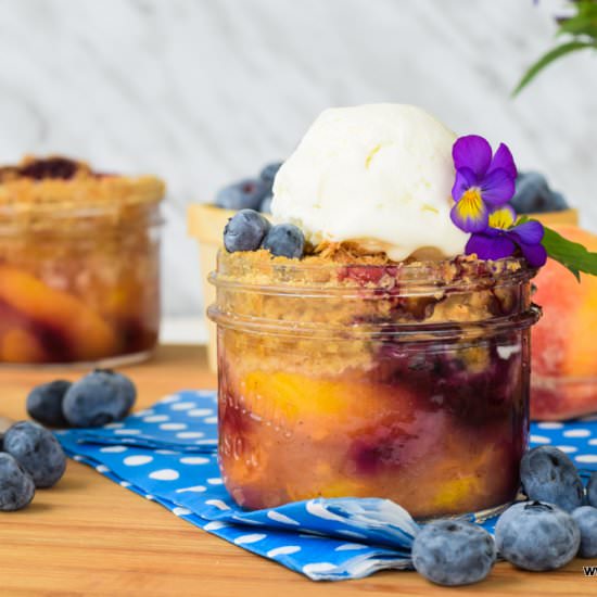 Perfect Peach Blueberry Crisp