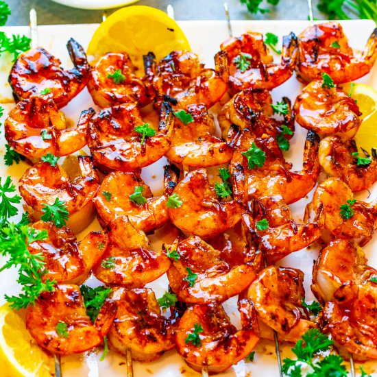 10-Min Honey BBQ Grilled Shrimp