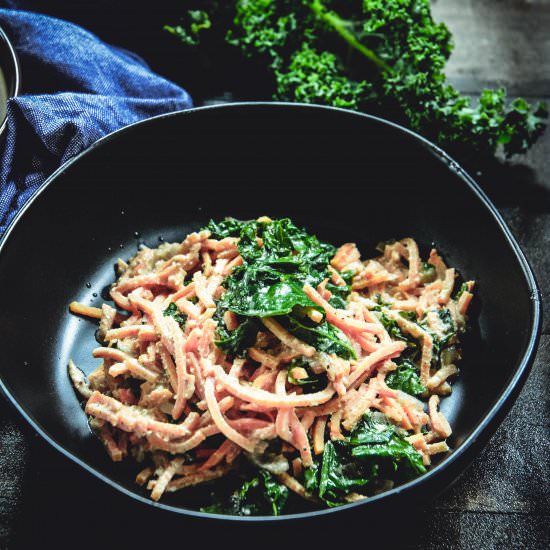 walnut sage sweet potato noodles