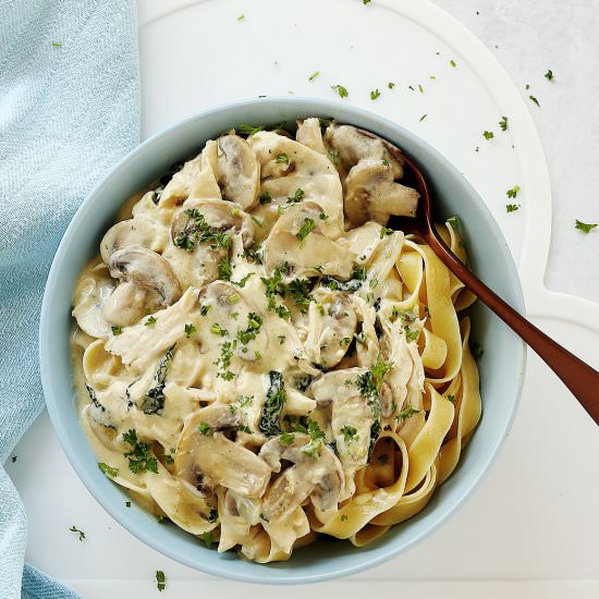 Chicken Stroganoff with Kale