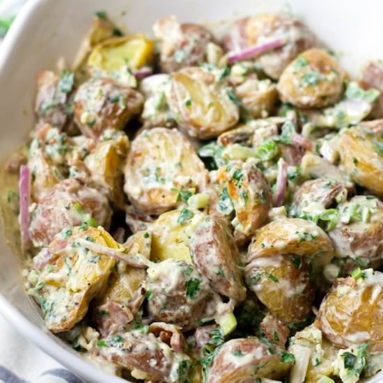 Blue Cheese and Bacon Potato Salad