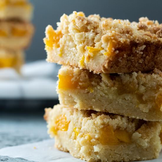 Peach Crumble Bars