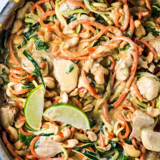 Cashew Chicken Zoodles