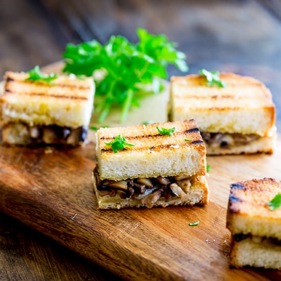 Gruyere and Mushroom Sandwich Bites